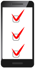 8 Week Weight Loss Challenge progress checklist visual with red check marks filling check boxes